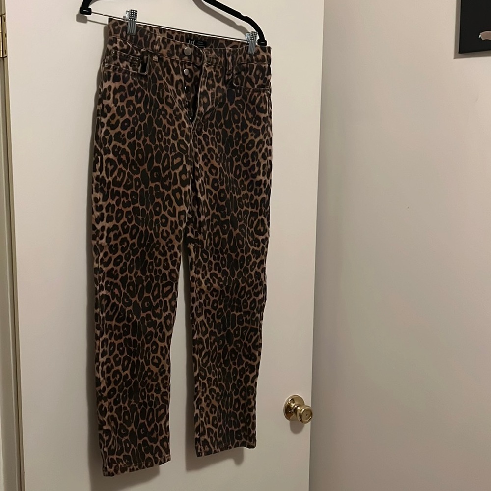 NWOT ZARA ANIMAL PRINT JEANS